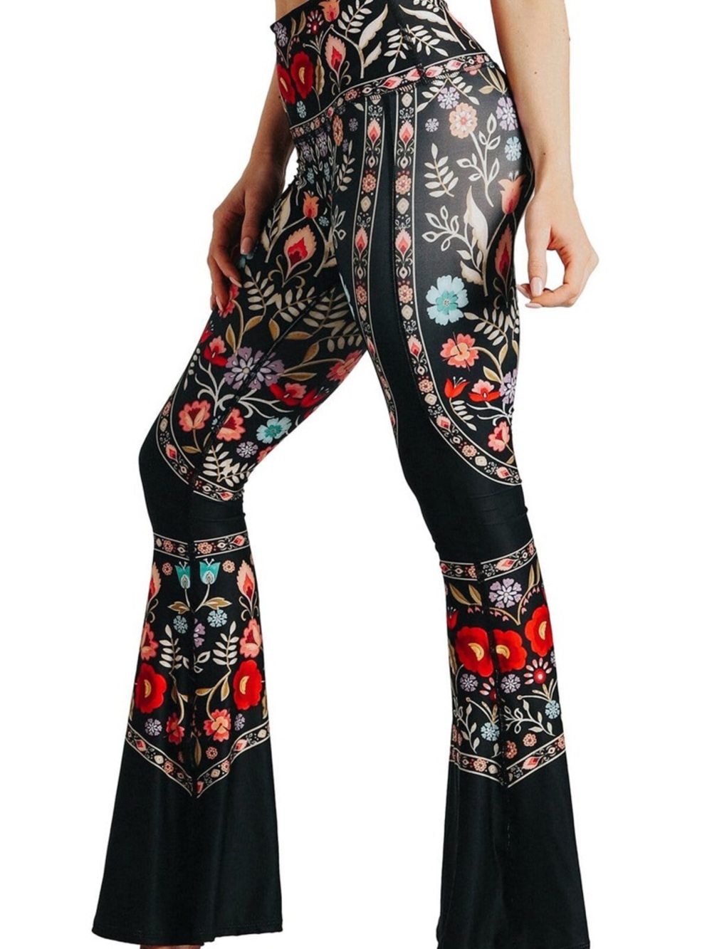 Yoga Democracy | Original Bell, Rustica- Floral Embroidered Wide-Leg Pants